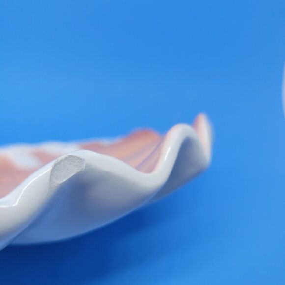 Fitz And Floyd 1970's Coquille Pink 8" Shell Shaped Dish READ DESCRIPTION - Picture 7 of 8